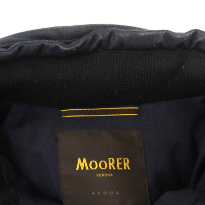 【中古】ムーレー MOORER BARBIERI ウールカシミヤ ダウンコート ダークネイビー【 50 】【 状態ランクC 】【 メンズ 】