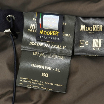 【中古】ムーレー MOORER BARBIERI ウールカシミヤ ダウンコート ダークネイビー【 50 】【 状態ランクC 】【 メンズ 】