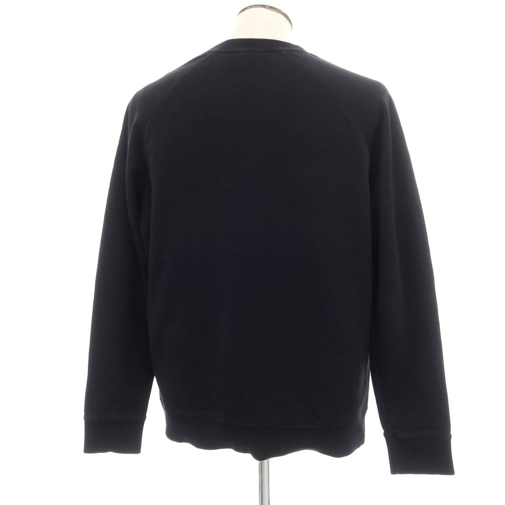 【中古】メゾンキツネ MAISON KITSUNE コットン クルーネック スウェット ブラック【サイズXL】【BLK】【A/W】【状態ランクB】【メンズ】