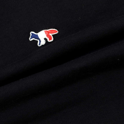 【中古】メゾンキツネ MAISON KITSUNE コットン クルーネック スウェット ブラック【サイズXL】【BLK】【A/W】【状態ランクB】【メンズ】