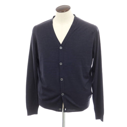 【中古】ジョンスメドレー JOHN SMEDLEY ハイゲージ ウール カーディガン ダークグレー【サイズXL】【GRY】【A/W】【状態ランクC】【メンズ】