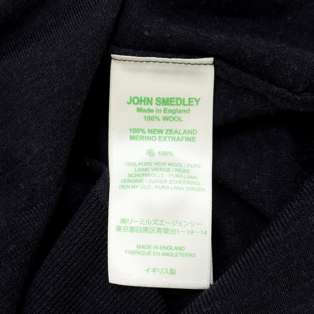 【中古】ジョンスメドレー JOHN SMEDLEY ハイゲージ ウール カーディガン ダークグレー【サイズXL】【GRY】【A/W】【状態ランクC】【メンズ】