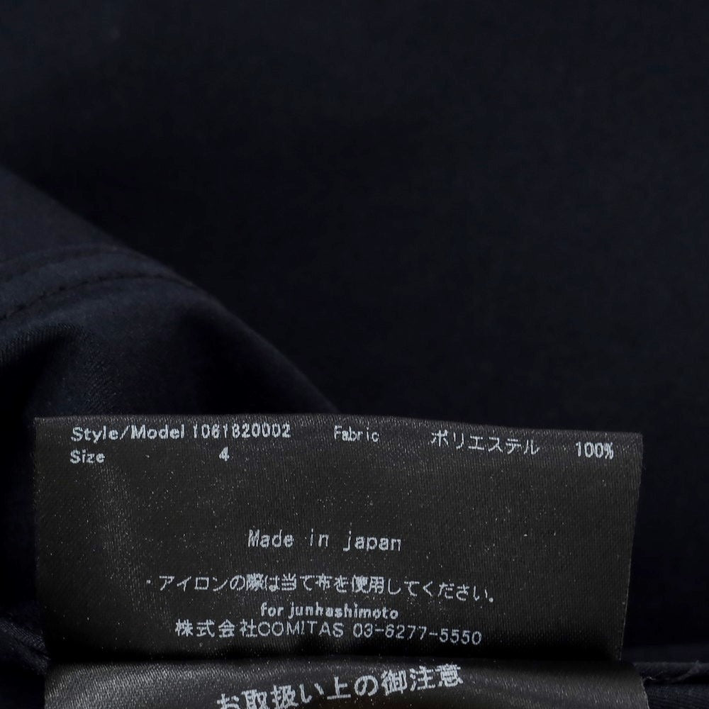 【中古】ジュンハシモト junhashimoto ポリエステル ジャージー ボタンダウン カジュアルシャツ ダークネイビー【サイズ4】【NVY】【S/S/A/W】【状態ランクC】【メンズ】