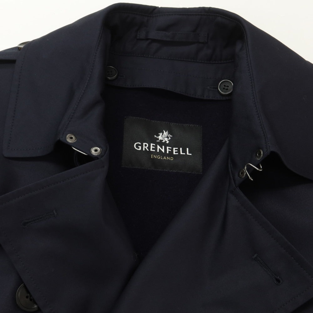 【中古】グレンフェル GRENFELL KENSINGTON コットンツイル ライナー付き トレンチコート ネイビー【 38 】【 状態ランクA 】【 メンズ 】