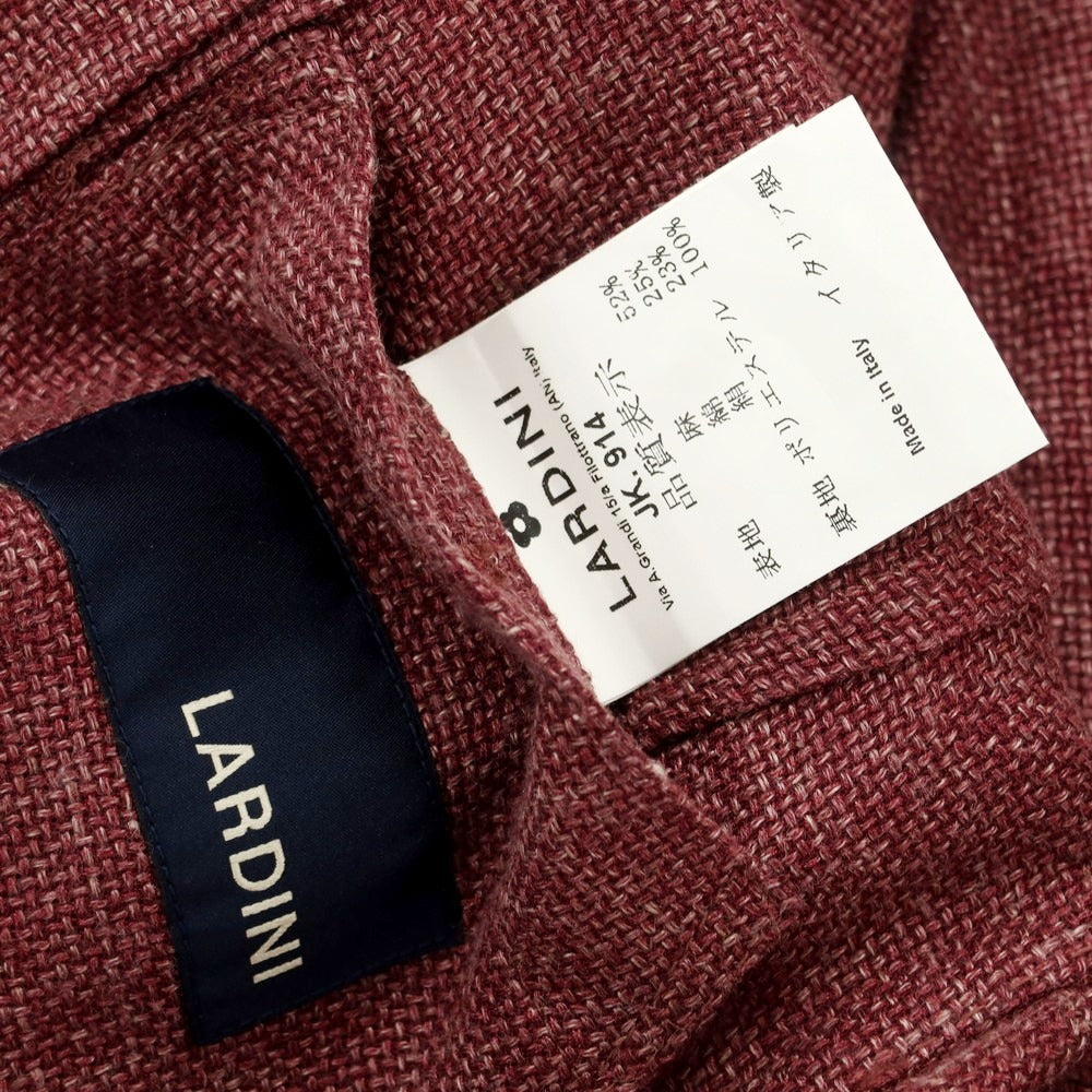 【中古】ラルディーニ LARDINI リネンコットンシルク テーラードジャケット ワインレッド【 46 】【 状態ランクB 】【 メンズ 】