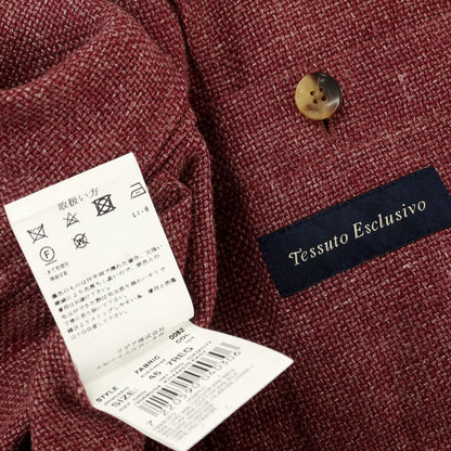 【中古】ラルディーニ LARDINI リネンコットンシルク テーラードジャケット ワインレッド【 46 】【 状態ランクB 】【 メンズ 】