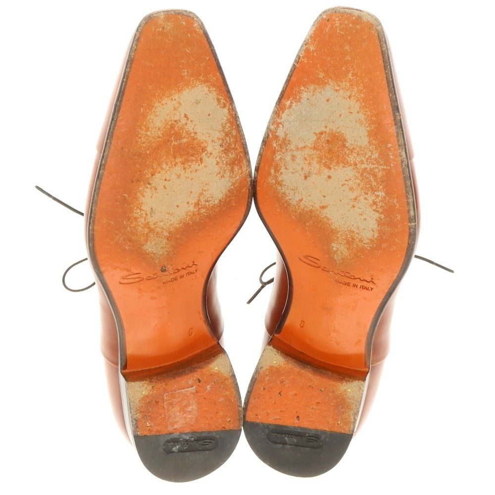 中古】サントーニ Santoni カーフ ストレートチップ ドレスシューズ