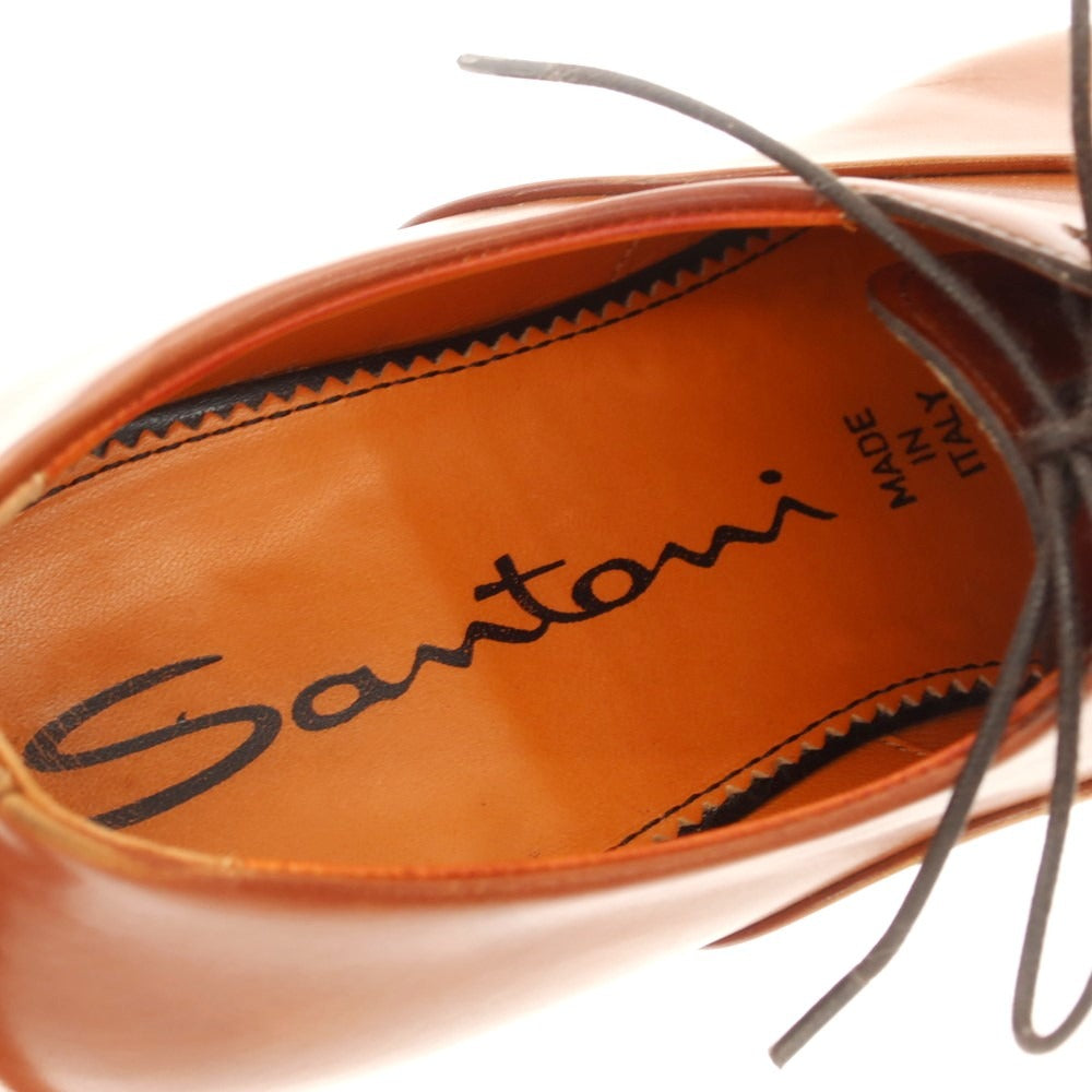 【中古】サントーニ Santoni カーフ ストレートチップ ドレスシューズ ブラウン【 5 】【 状態ランクB 】【 メンズ 】