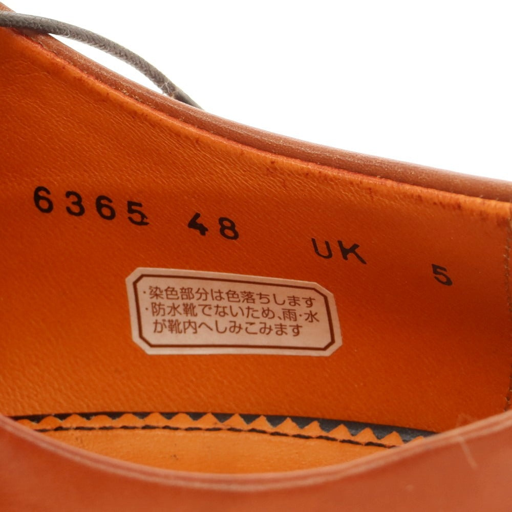 【中古】サントーニ Santoni カーフ ストレートチップ ドレスシューズ ブラウン【 5 】【 状態ランクB 】【 メンズ 】