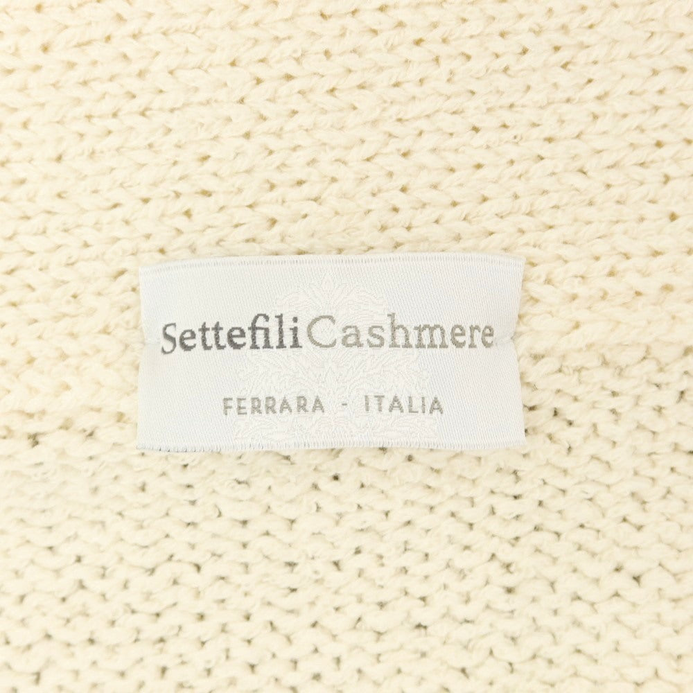 【中古】セッテフィーリ カシミア Settefili Cashmere コットンカシミヤシルク ショールカラー カーディガン ベージュ【 44 】【 状態ランクB 】【 メンズ 】