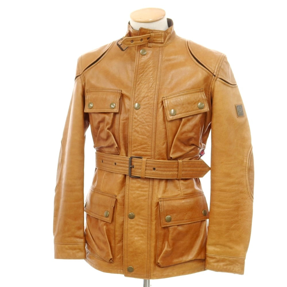 【中古】ベルスタッフ BELSTAFF レザー モーターサイクルジャケット キャメル【 42 】【 状態ランクC 】【 メンズ 】