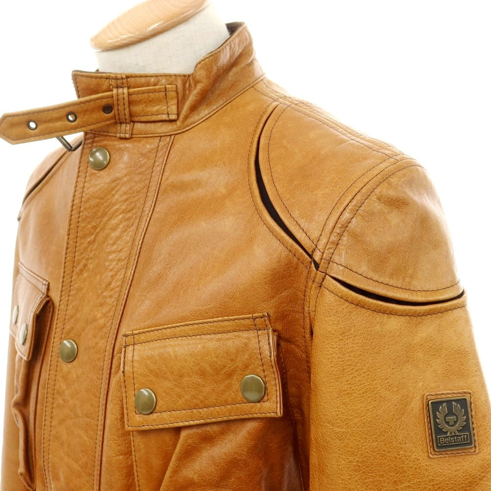 【中古】ベルスタッフ BELSTAFF レザー モーターサイクルジャケット キャメル【 42 】【 状態ランクC 】【 メンズ 】