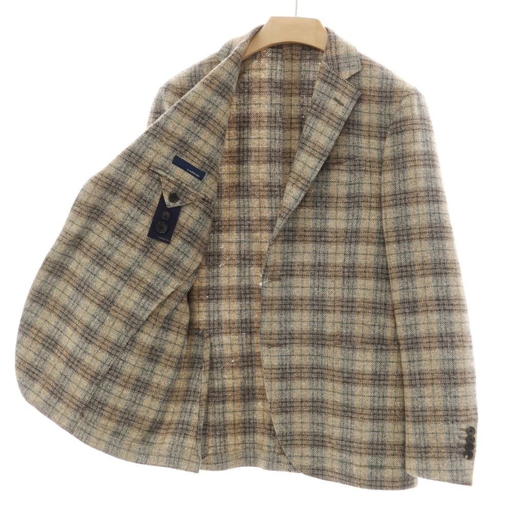 【中古】ラルディーニ LARDINI カジュアルジャケット
 ベージュxグレー【サイズ48】【BEI】【A/W】【状態ランクD】【メンズ】
【758881】[BPD]