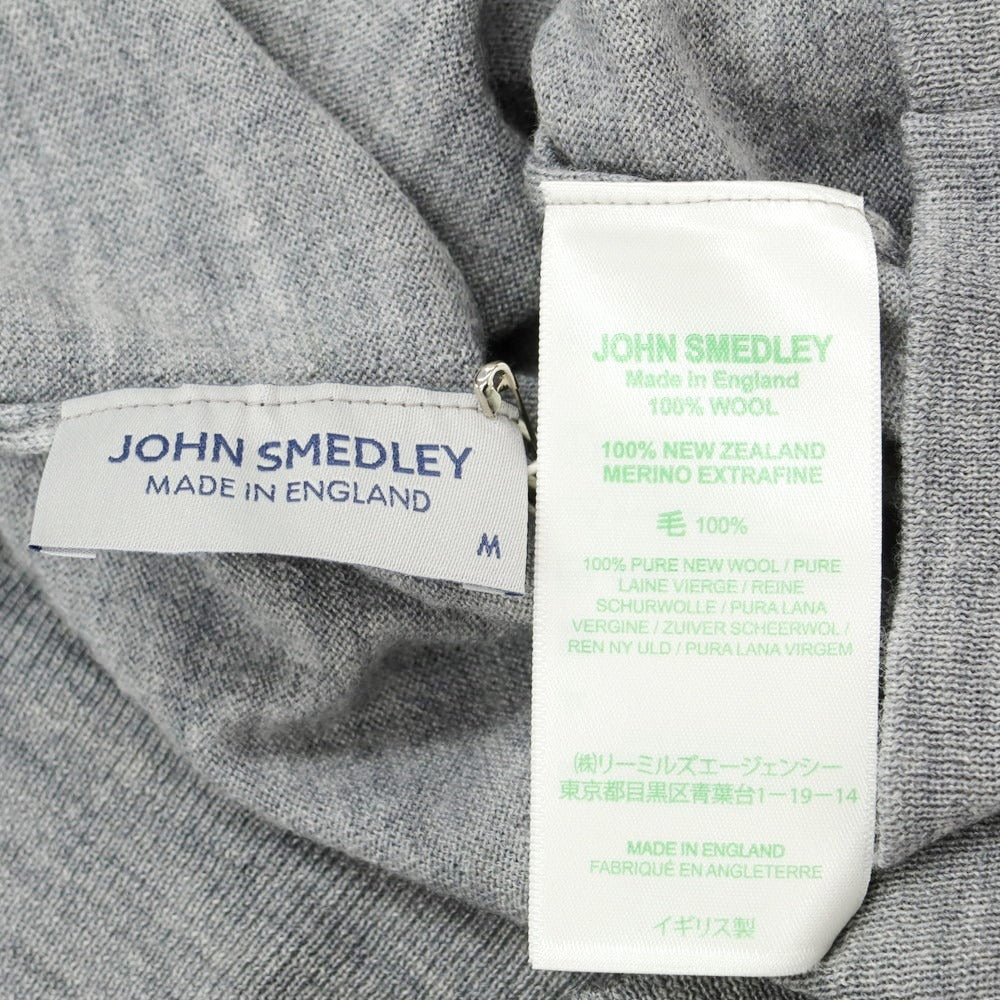 【中古】ジョンスメドレー JOHN SMEDLEY ハイゲージ ウール タートルネック ニット グレー【 M 】【 状態ランクA 】【 メンズ 】