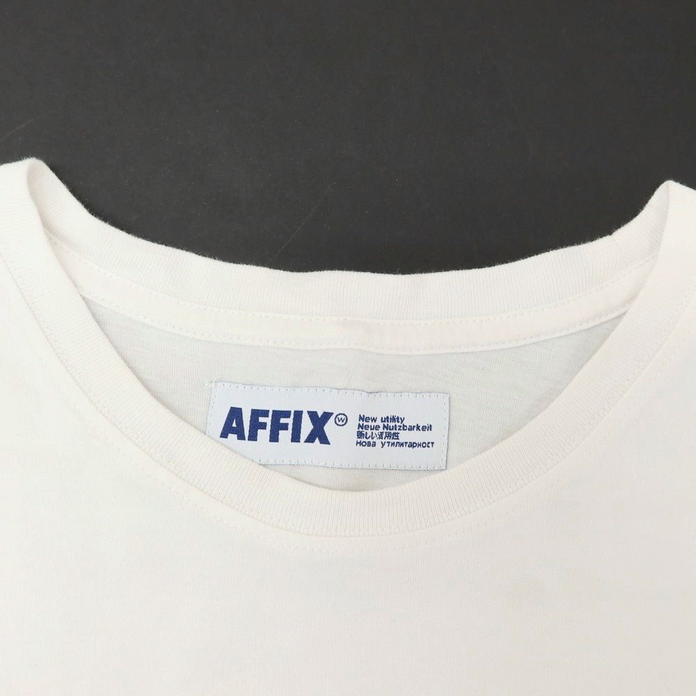 【中古】アフィックス ワークス AFFIX WORKS コットン クルーネック 半袖Ｔシャツ ホワイト【 S 】【 状態ランクB 】【 メンズ 】