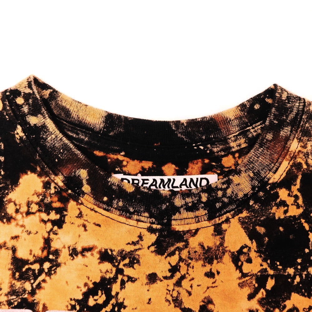 【中古】ドリームランドシンジケート DREAMLAND SYNDICATE コットン クルーネック 半袖Ｔシャツ ブラックxオレンジ【 M 】【 状態ランクB 】【 メンズ 】