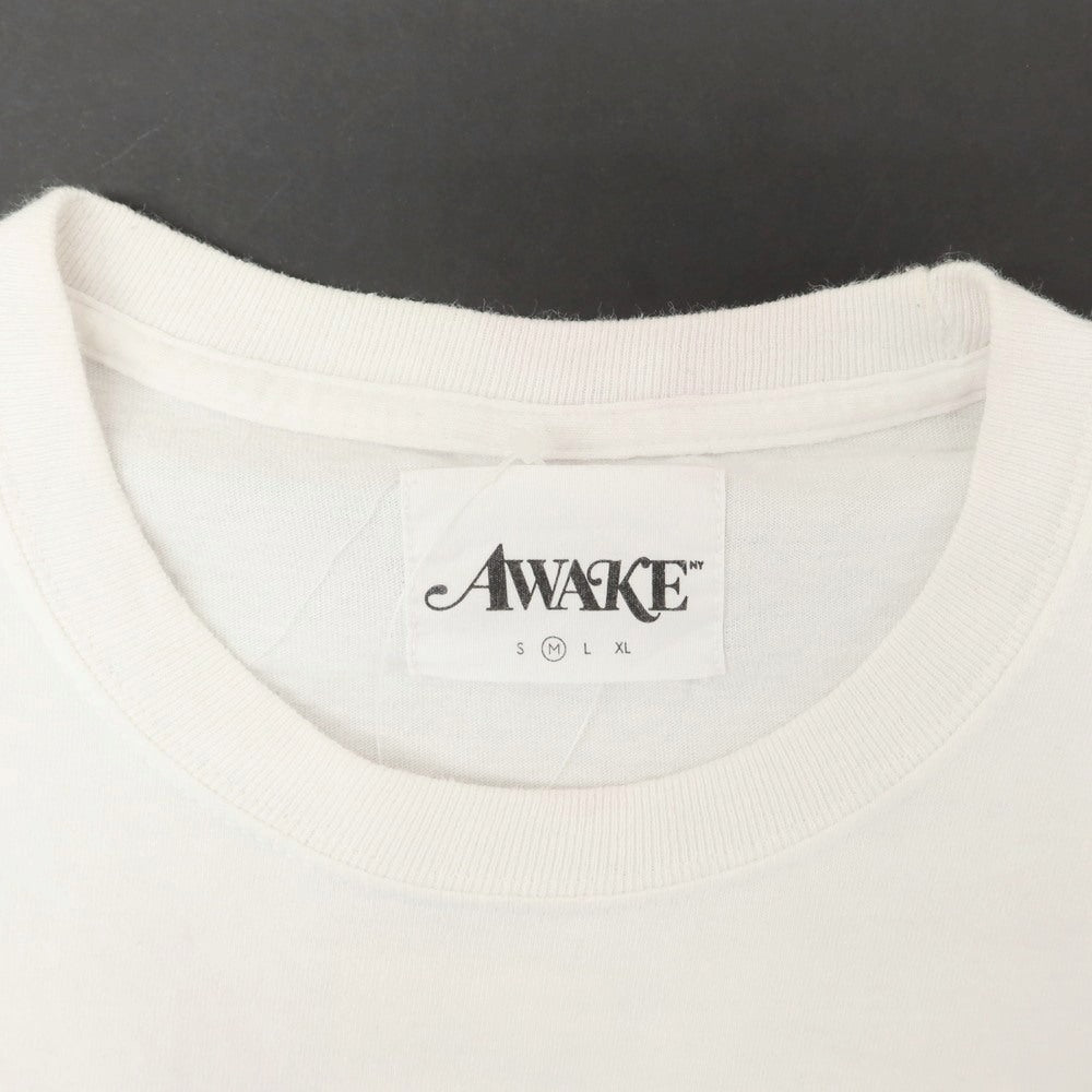 【中古】アウェイクニューヨーク Awake NY コットン クルーネック 半袖Ｔシャツ ホワイト【 M 】【 状態ランクC 】【 メンズ 】