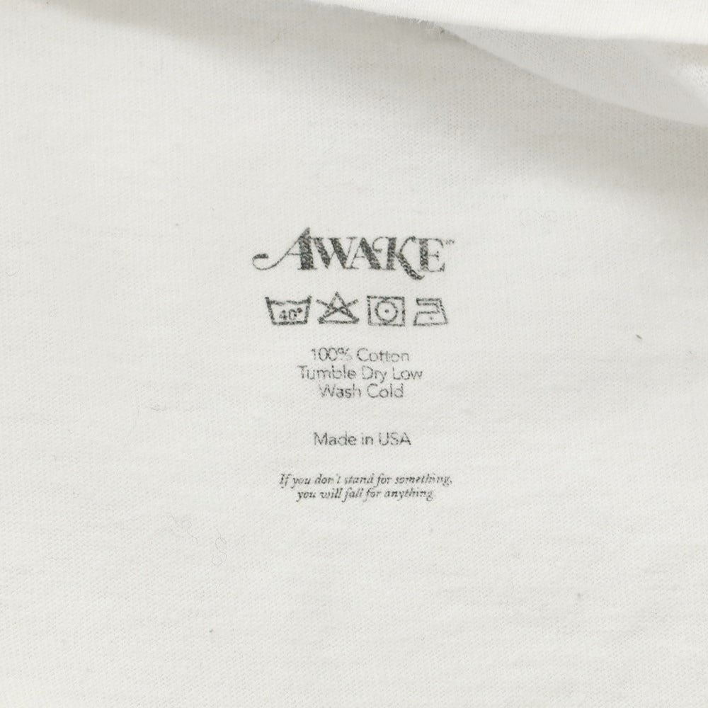 【中古】アウェイクニューヨーク Awake NY コットン クルーネック 長袖Ｔシャツ ホワイトxライトブルー【 M 】【 状態ランクC 】【 メンズ 】
[APD]