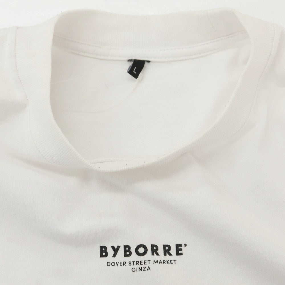 【中古】バイボレ BYBORRE × Dover Street Market コットン クルーネック 長袖Ｔシャツ ホワイト【 L 】【 状態ランクC 】【 メンズ 】