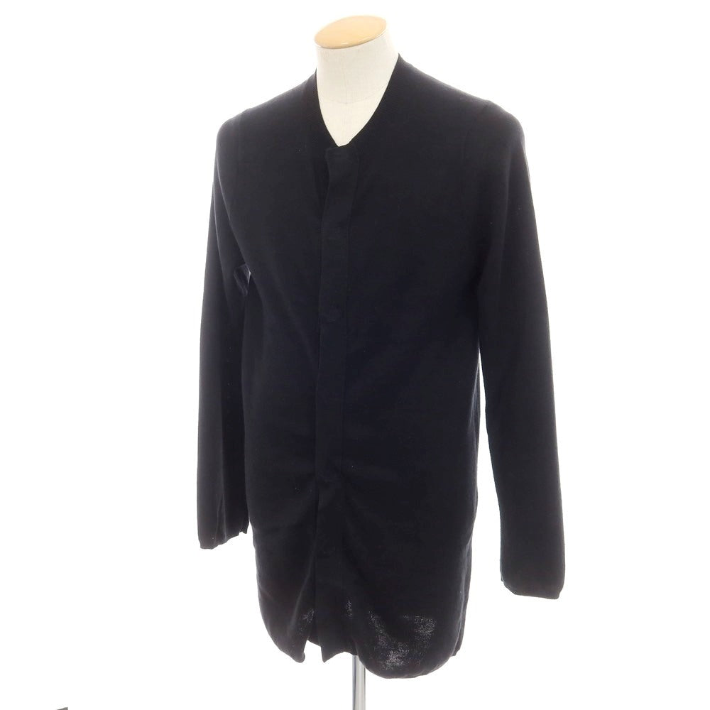 【中古】コムデギャルソンオムプリュス COMME des GARCONS HOMME PLUS ハイゲージ コットン系 ロング カーディガン ブラック【 表記なし（S位） 】【 状態ランクC 】【 メンズ 】