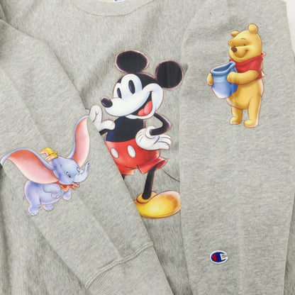 【中古】【未使用】チャンピオン Champion × Disney × BEAMS コットン クルーネック スウェット グレー【サイズL】【GRY】【S/S/A/W】【状態ランクS】【メンズ】