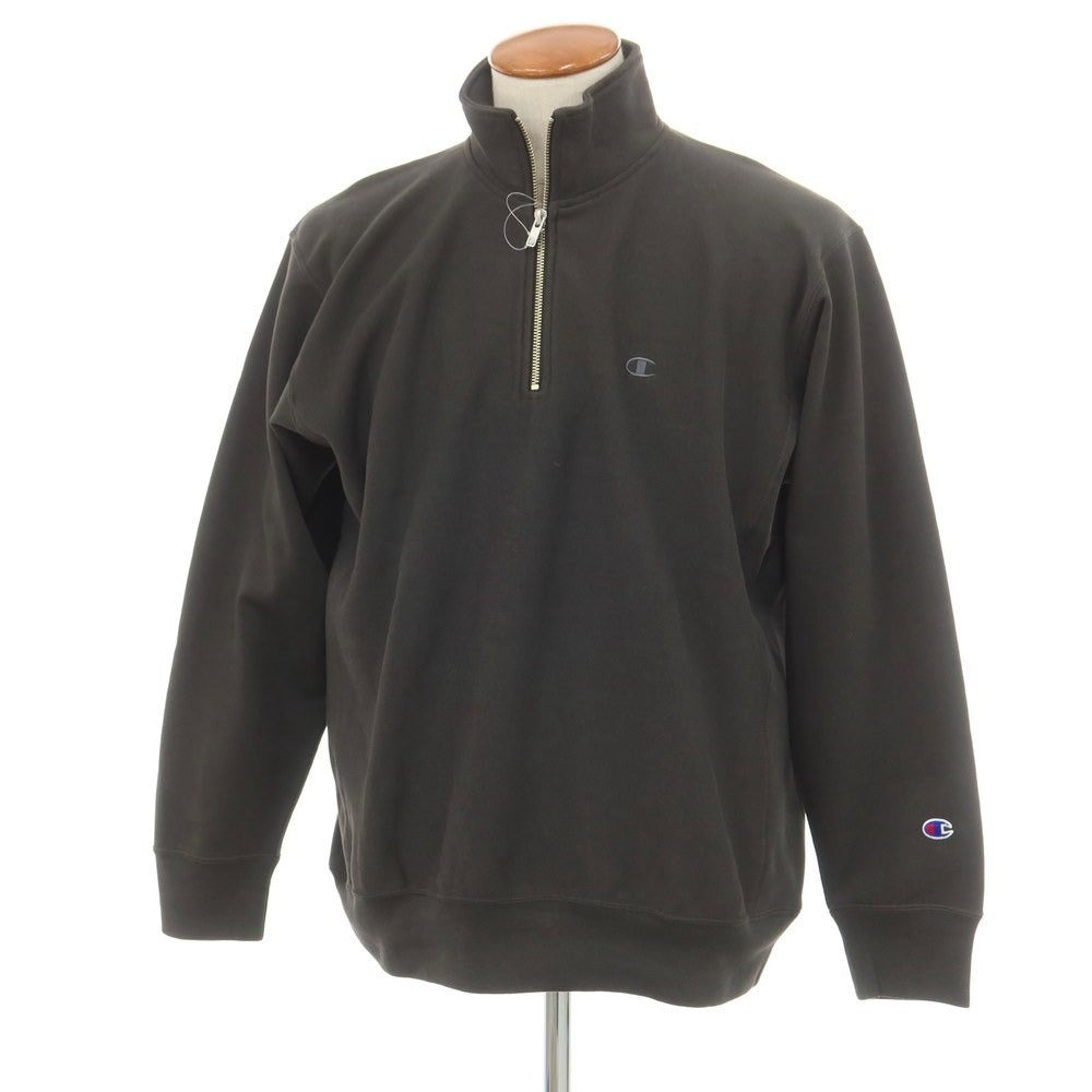 【中古】チャンピオン Champion URBAN RESEARCH別注 コットン系 ハーフジップ スウェット ダークオリーブ系【サイズM】【GRN】【A/W】【状態ランクA】【メンズ】