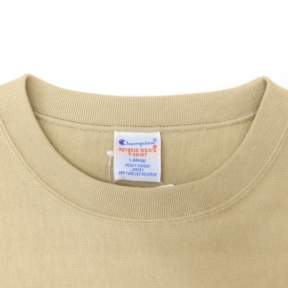 【中古】【未使用】チャンピオン Champion URBAN RESEARCH別注 コットン リバースウィーブ型 クルーネック 半袖Ｔシャツ ベージュ【 L 】【 状態ランクS 】【 メンズ 】