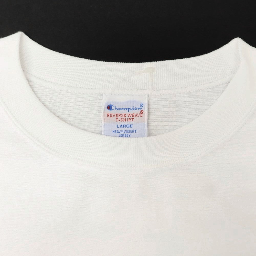 【中古】チャンピオン Champion URBAN RESEARCH別注 コットン系 リバースウィーブ型 クルーネック 半袖Ｔシャツ ホワイト【 L 】【 状態ランクA 】【 メンズ 】