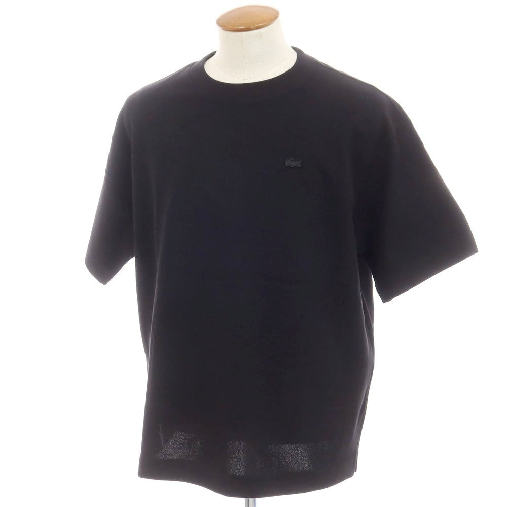 【中古】ラコステ LACOSTE URBAN RESEARCH別注 コットン系 鹿の子 クルーネック 半袖Ｔシャツ ブラック【 4 】【 状態ランクA 】【 メンズ 】