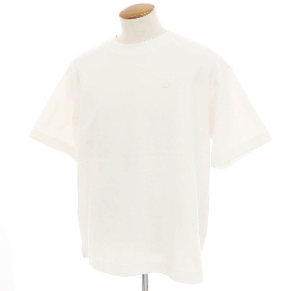 【中古】ラコステ LACOSTE URBAN RESEARCH別注 コットン系 鹿の子 クルーネック 半袖Ｔシャツ ホワイト【 4 】【 状態ランクA 】【 メンズ 】