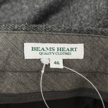 【中古】ビームスハート BEAMS HEART ウールポリエステル系 ドレススラックスパンツ グレー【 46 】【 状態ランクB 】【 メンズ 】