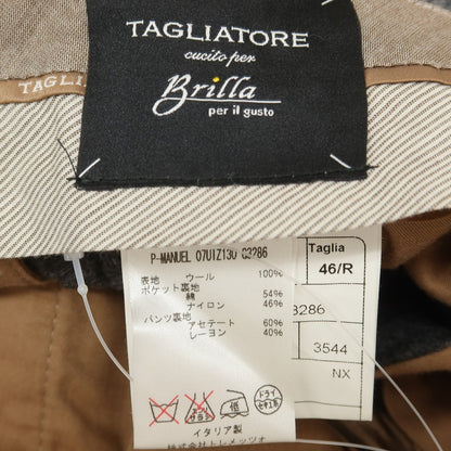 【中古】タリアトーレ TAGLIATORE ウール ドレススラックスパンツ グレー【 46 】【 状態ランクB 】【 メンズ 】