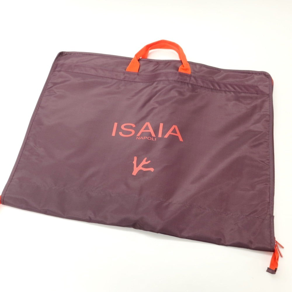 【中古】イザイア ISAIA ウールカシミヤ グレンチェック 2つボタンスーツ グレーxパープル【 46 8R 】【 状態ランクC 】【 メンズ 】