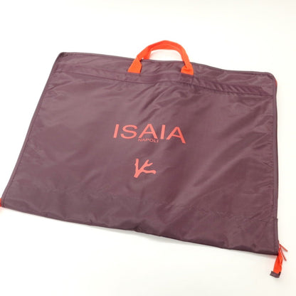 【中古】イザイア ISAIA ウールカシミヤ グレンチェック 2つボタンスーツ グレーxパープル【 46 8R 】【 状態ランクC 】【 メンズ 】