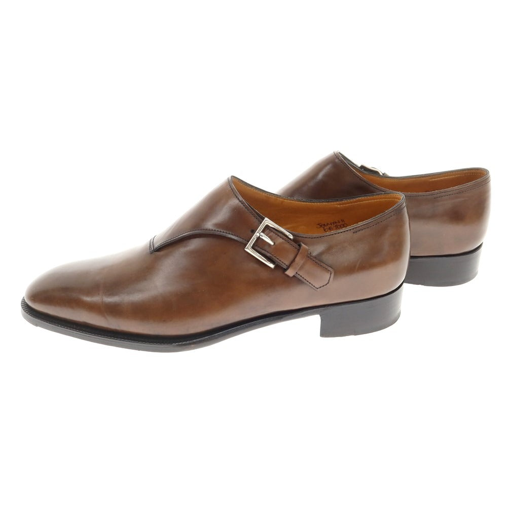 【中古】ジョンロブ John Lobb JERMYN II シングルモンクストラップ ドレスシューズ ブラウン【 6E 】【 状態ランクA 】【 メンズ 】