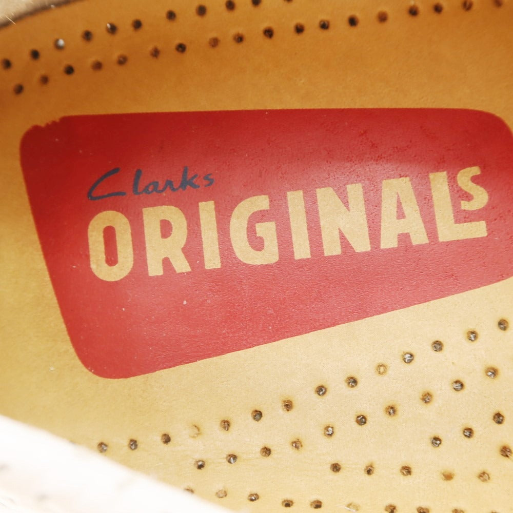 【中古】クラークス Clarks ナタリー パンチングレザー モカシンシューズ ホワイト【 UK7 G 】【 状態ランクB 】【 メンズ 】