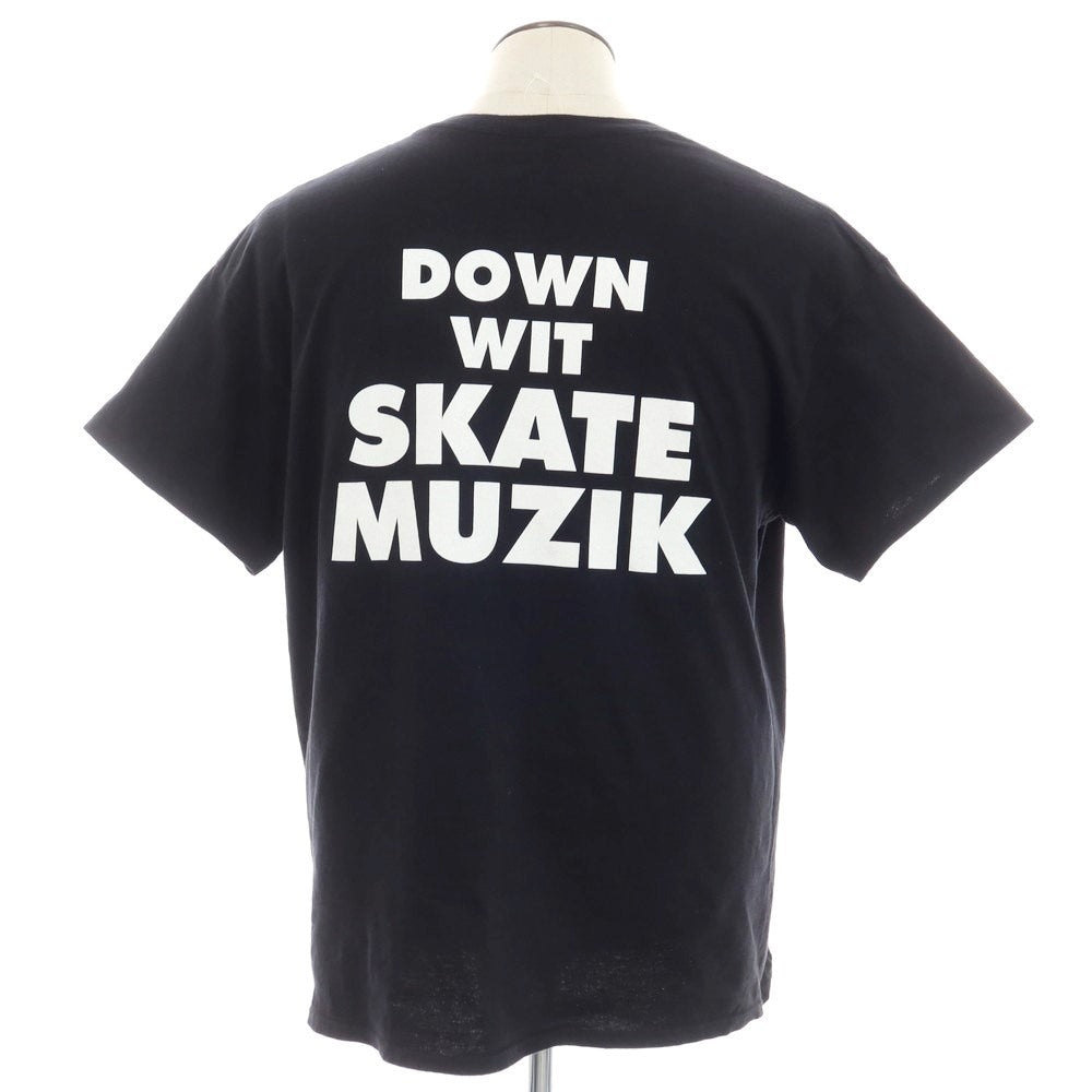 【中古】スケートミュージック SKATE MUZIK コットン クルーネック 半袖Ｔシャツ ブラック【 XL 】【 状態ランクB 】【 メンズ 】