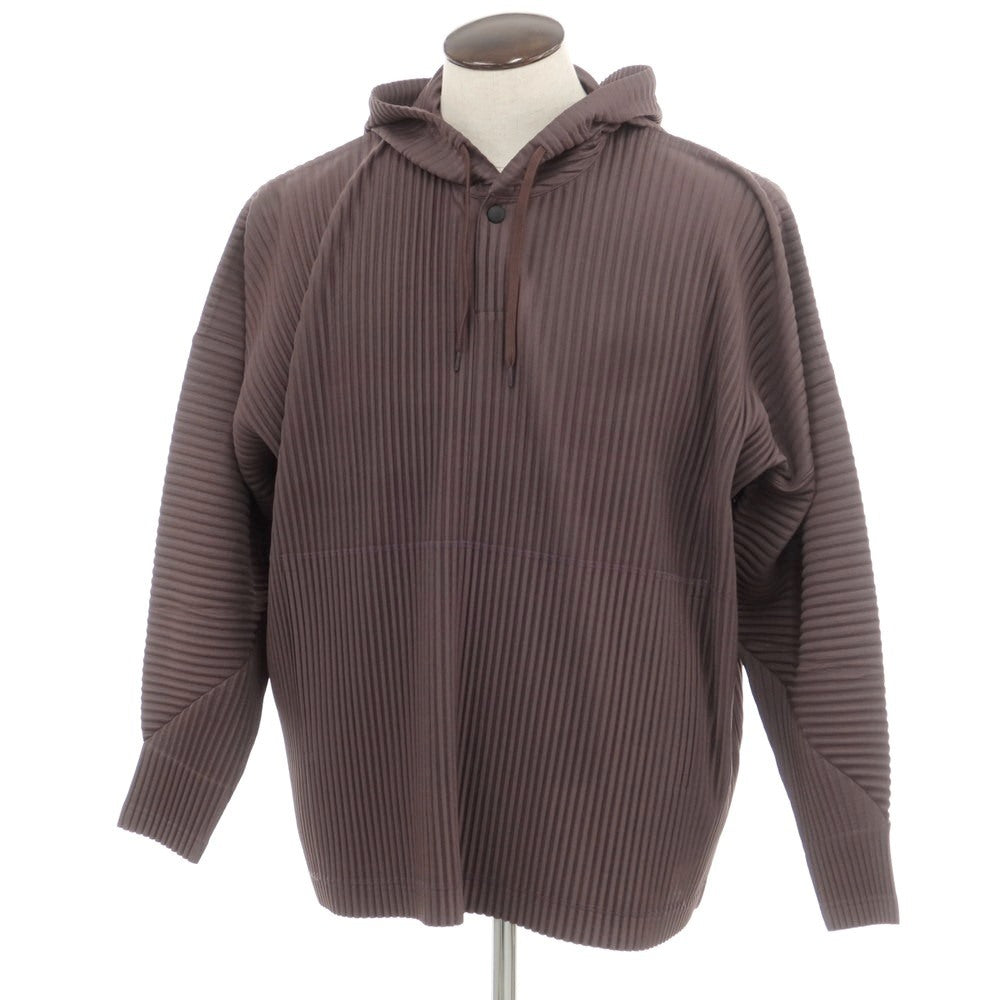 【中古】オム プリッセ イッセイミヤケ HOMME PLISSE ISSEY MIYAKE 2024年秋冬 ポリエステル系 プリーツ パーカー スレートバイオレット【 表記なし（L位） 】【 状態ランクA 】【 メンズ 】