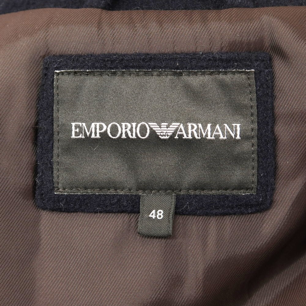 【中古】エンポリオ アルマーニ EMPORIO ARMANI ウールカシミヤ 中綿入り ブルゾン スイングトップ ダークネイビー【 48 】【 状態ランクB 】【 メンズ 】