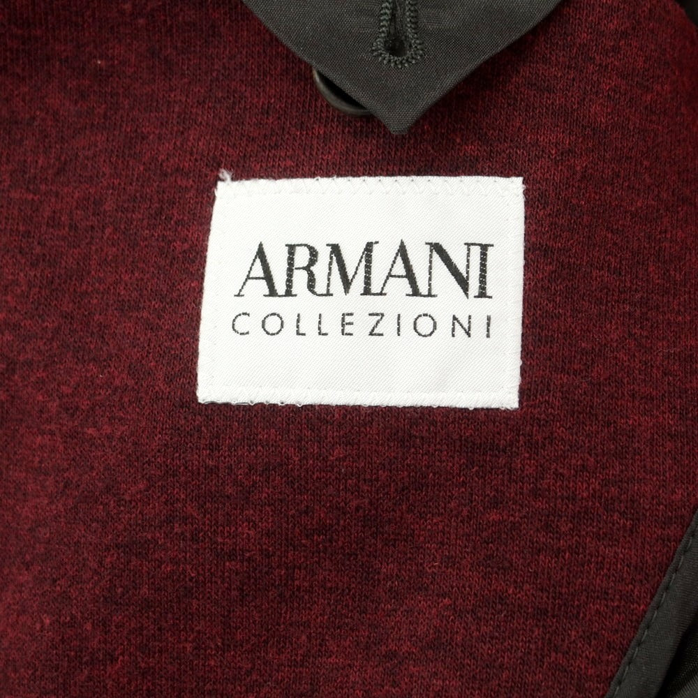 【中古】アルマーニ コレッツォーニ ARMANI COLLEZIONI コットンジャージー カジュアルジャケット ワインレッド【 48 】【 状態ランクB 】【 メンズ 】