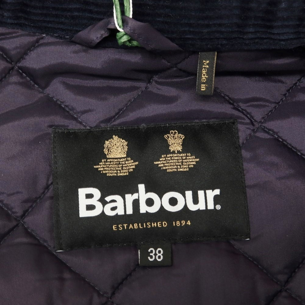 【中古】【未使用】バブアー Barbour ナイロン 中綿 キルティングブルゾン ネイビー【 38 】【 状態ランクS 】【 メンズ 】