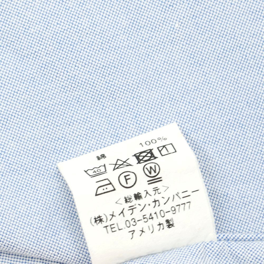 【中古】インディビジュアライズドシャツ INDIVIDUALIZED SHIRTS コットン オックスフォード ボタンダウン カジュアルシャツ ライトブルー【 S 】【 状態ランクB 】【 メンズ 】