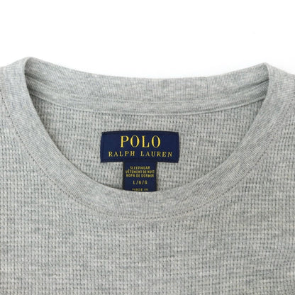 【中古】ポロ ラルフローレン Polo Ralph Lauren コットンポリエステル サーマル クルーネック 長袖Ｔシャツ グレー【 L 】【 状態ランクB 】【 メンズ 】