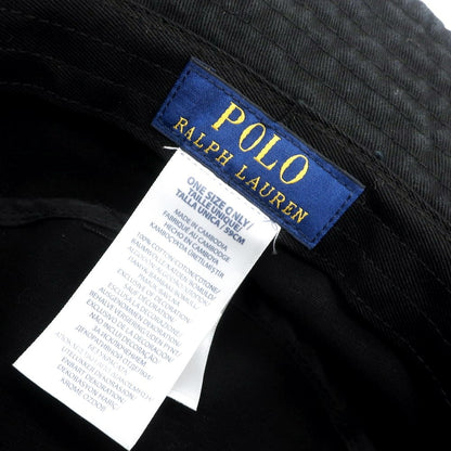 【中古】ポロ ラルフローレン Polo Ralph Lauren コットン バケットハット ブラック【 ONE SIZE 】【 状態ランクB 】【 メンズ 】