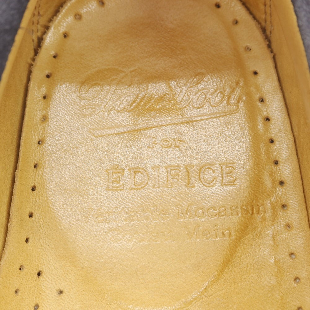 【中古】パラブーツ Paraboot EDIFICE別注 MALO スエード デッキシューズ ネイビー【 7 1/2 】【 状態ランクB 】【 メンズ 】