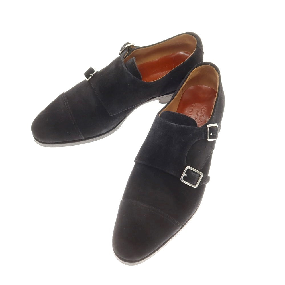 【中古】メルミン MEERMIN スエード ダブルモンク ドレスシューズ ブラック【 6 1/2 】【 状態ランクB 】【 メンズ 】
[APD]