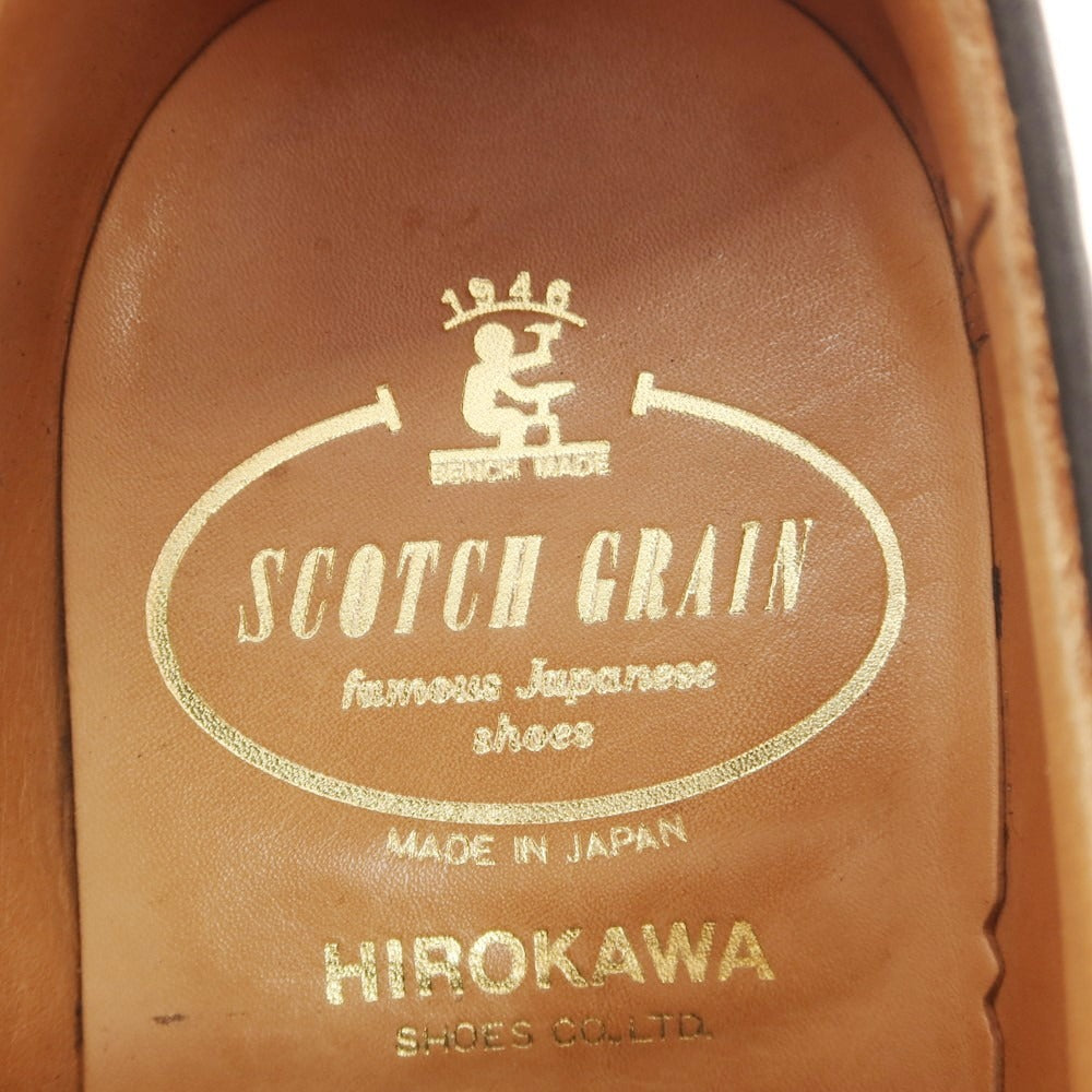 【中古】スコッチグレイン SCOTCH GRAIN スワールモカシン ドレスシューズ ブラック【 25 】【 状態ランクB 】【 メンズ 】