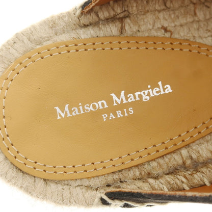 【中古】【未使用】メゾン マルジェラ Maison Margiela グレインレザー エスパドリーユ サンダル ブラック【 41 】【 状態ランクS 】【 メンズ 】