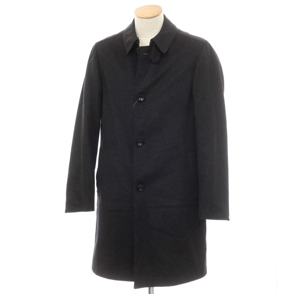 【中古】リングヂャケット RING JACKET リバーシブル ウールカシミヤ ステンカラーコート ブラックxチャコールグレー【 44 】【 状態ランクB 】【 メンズ 】