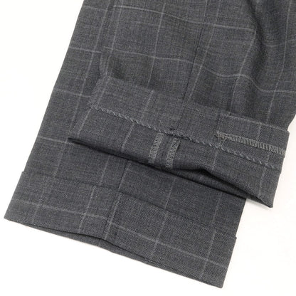 【中古】スーツカンパニー THE SUIT COMPANY ストレッチ ウールポリエステル ウィンドウペンチェック ドレススラックスパンツ ダークグレー【 L 】【 状態ランクB 】【 メンズ 】